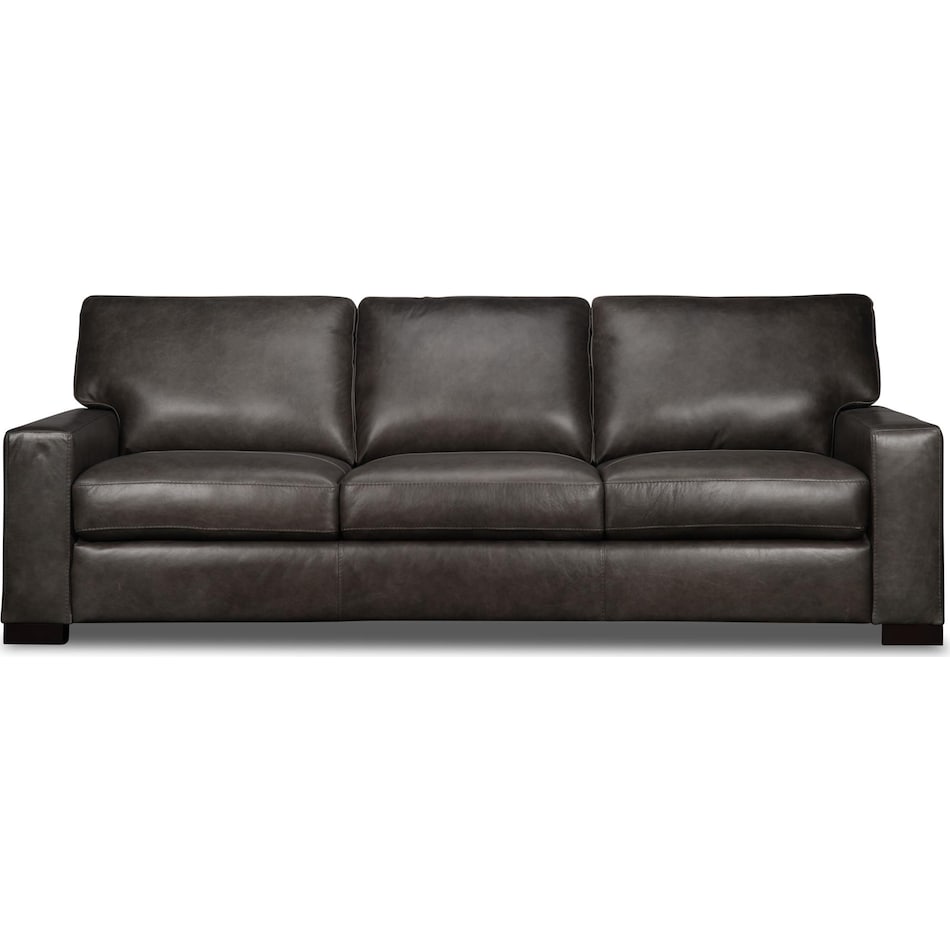 steven grey leather sofa   