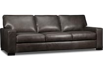 steven grey leather sofa   