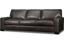 steven grey leather sofa   