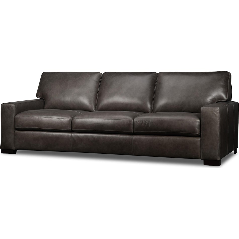 steven grey leather sofa   