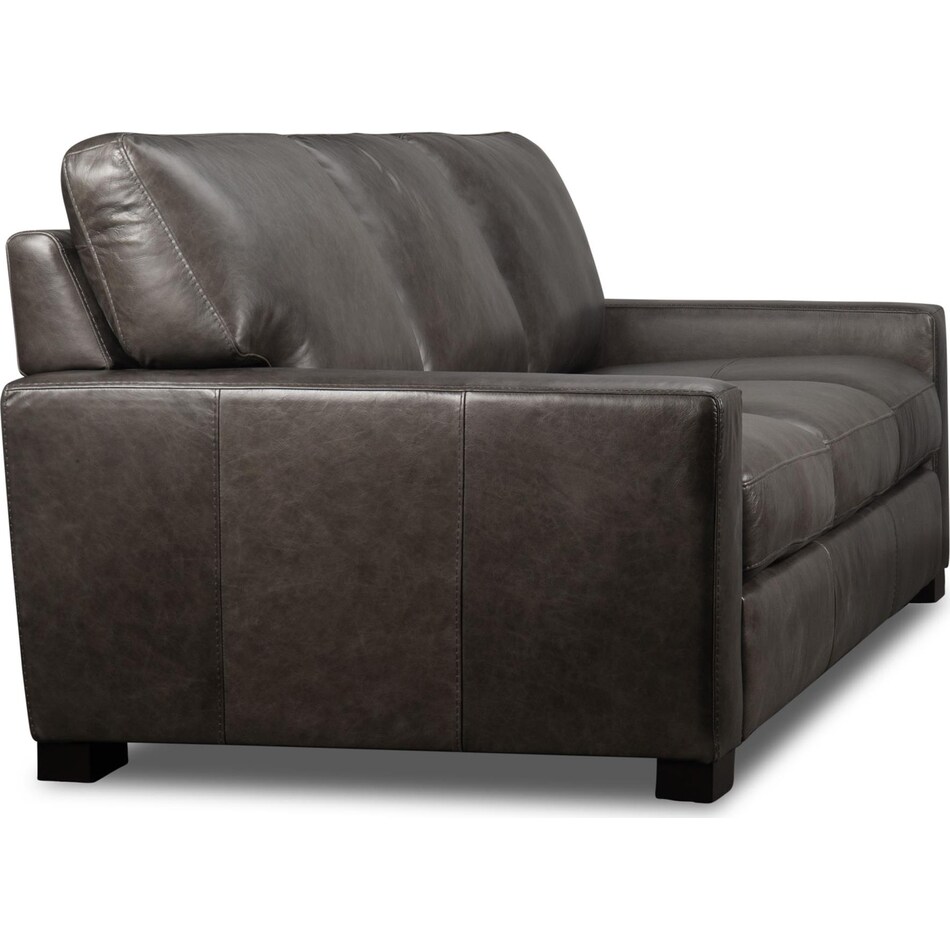 steven grey leather sofa   