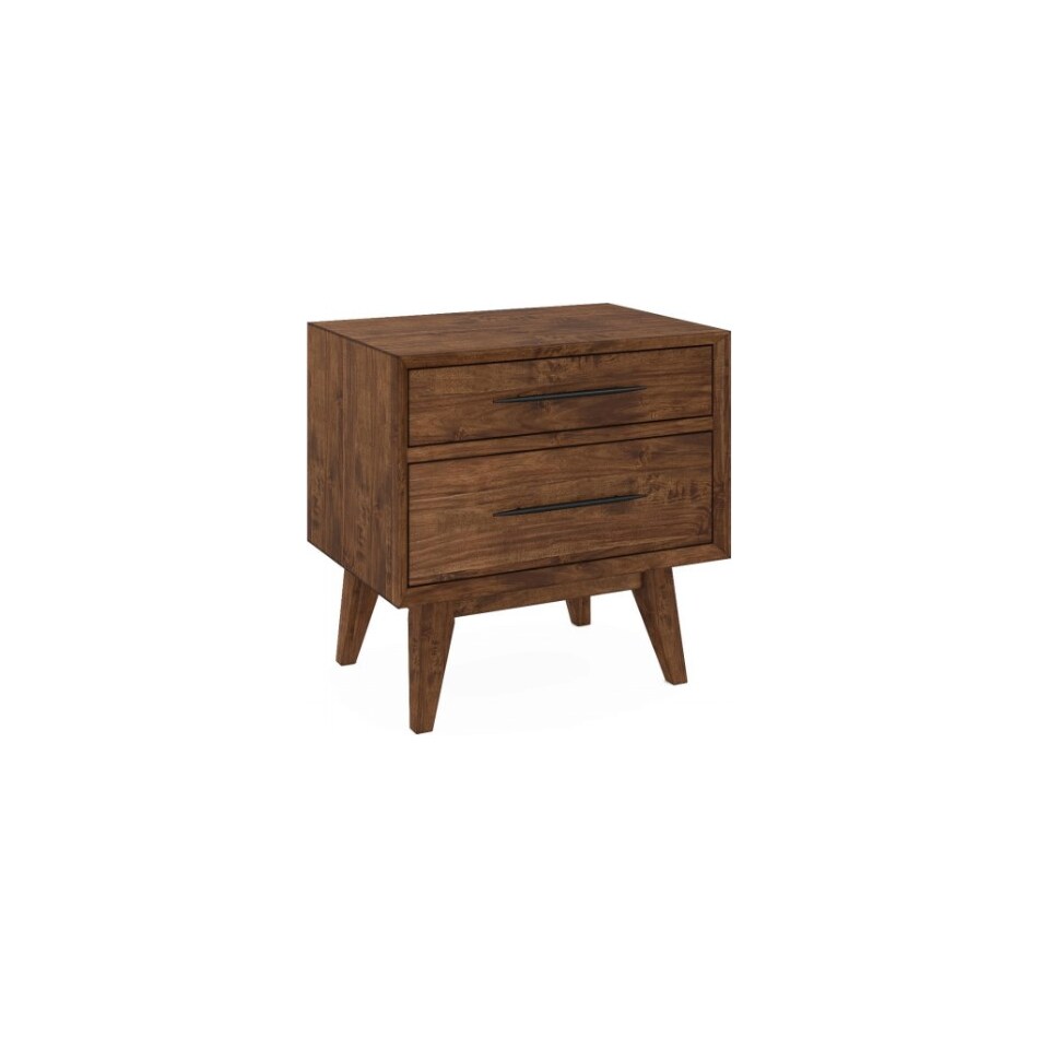 stockholm warm brown nightstand   