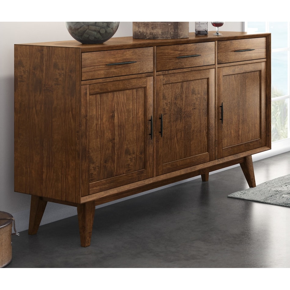 stockholm warm brown sideboard server   