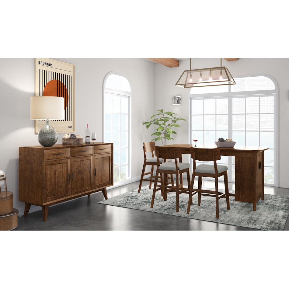 stockholm warm brown sideboard server   