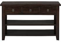 stockport warm brown sofa table   