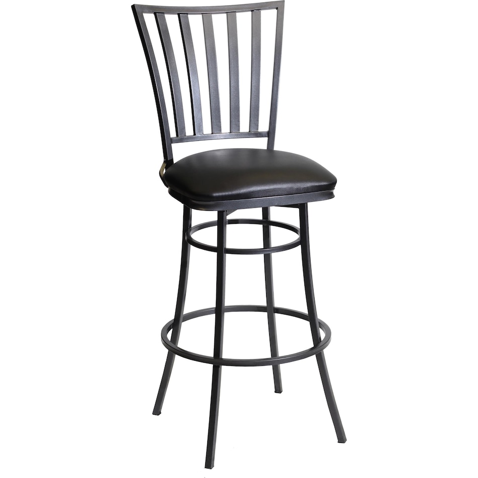 stockton gun metal barstool   