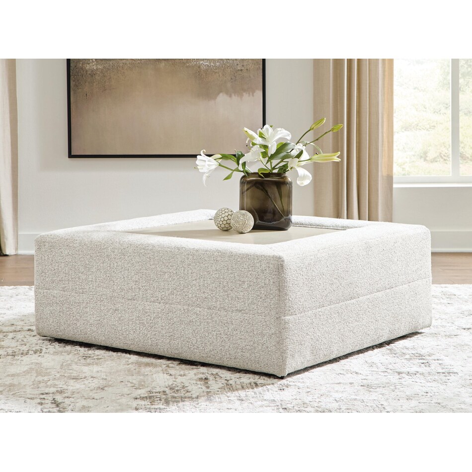 stonecraft manor snowstone ottoman   