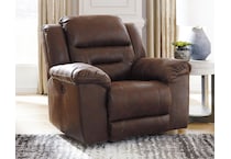 stoneland brown power recliner   