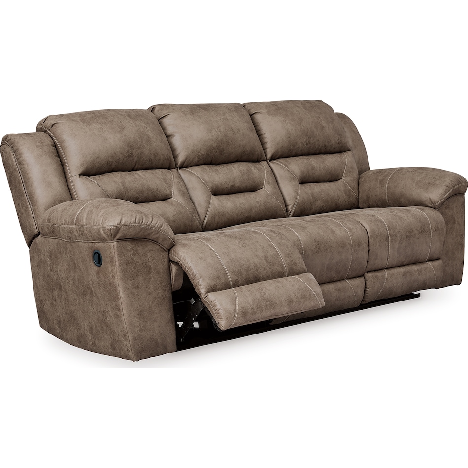 stoneland brown reclining sofa   