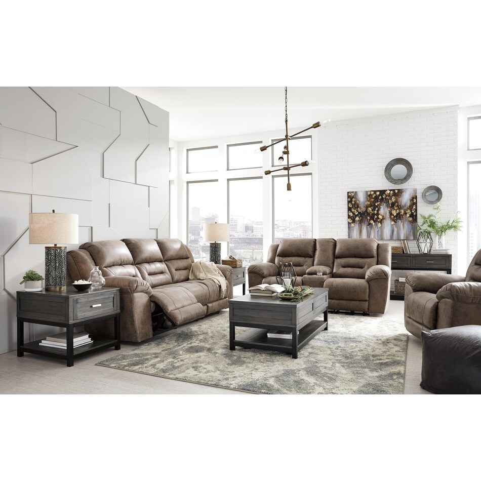 stoneland fossil power reclining sofa   