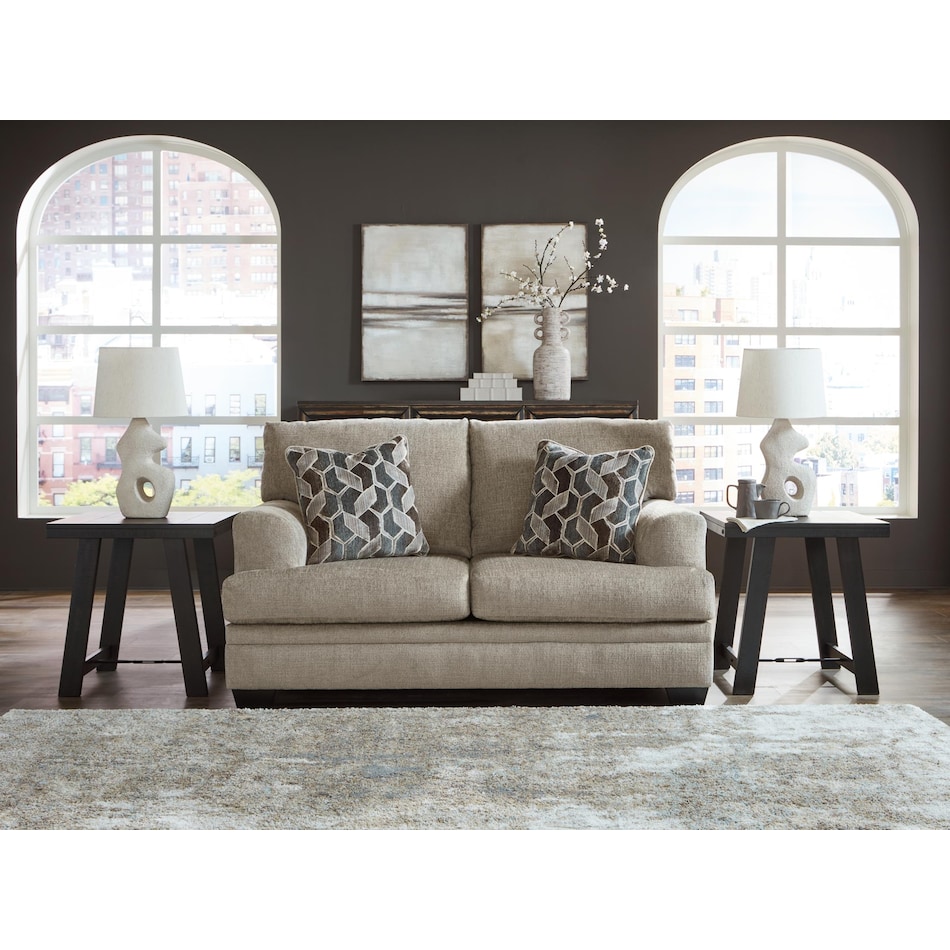 stonemeade taupe loveseat   