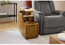 stratton light brown chairside table   