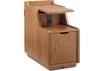 stratton mid brown chairside table   