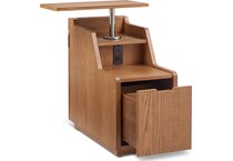 stratton mid brown chairside table   