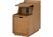 stratton mid brown chairside table   