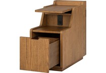 stratton mid brown chairside table   