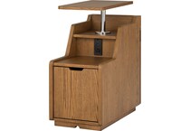 stratton mid brown chairside table   