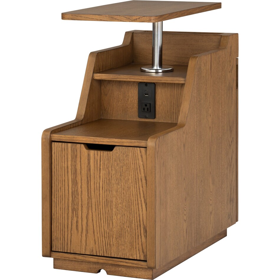 stratton mid brown chairside table   