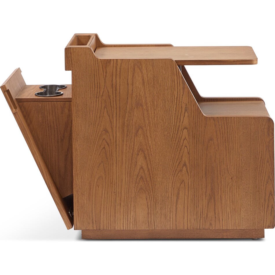 stratton mid brown chairside table   