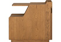 stratton mid brown chairside table   