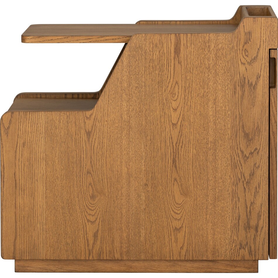 stratton mid brown chairside table   