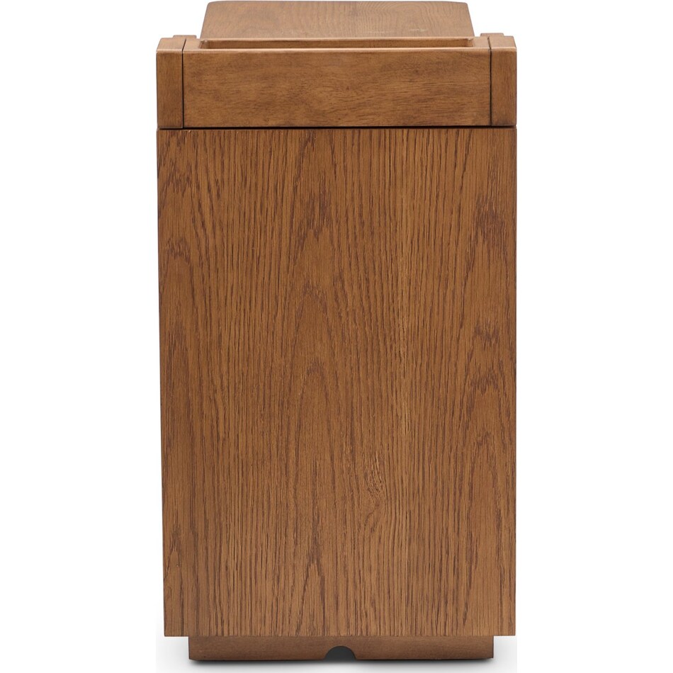 stratton mid brown chairside table   