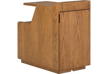 stratton mid brown chairside table   