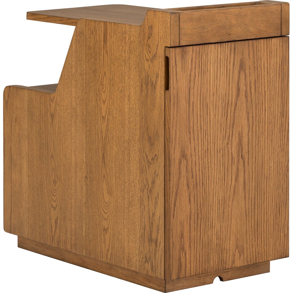 stratton mid brown chairside table   