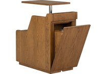 stratton mid brown chairside table   
