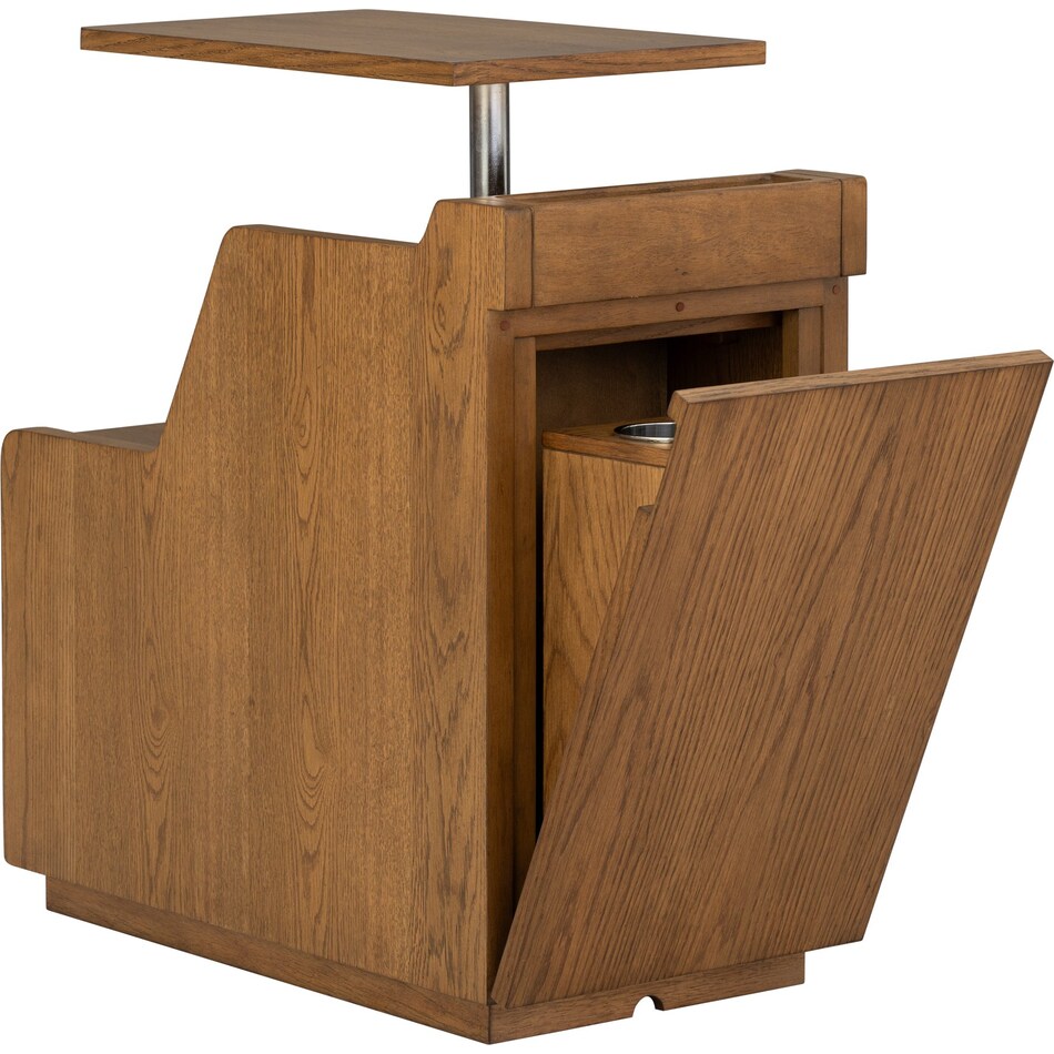 stratton mid brown chairside table   