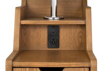 stratton mid brown chairside table   