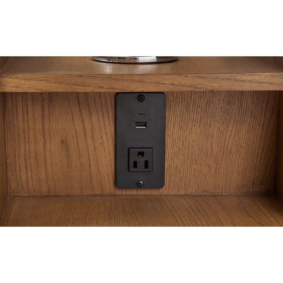 stratton mid brown chairside table   