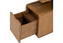 stratton mid brown chairside table   