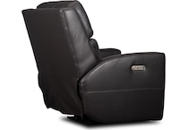 summit black power leather recliner   