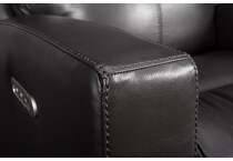 summit black power leather recliner   