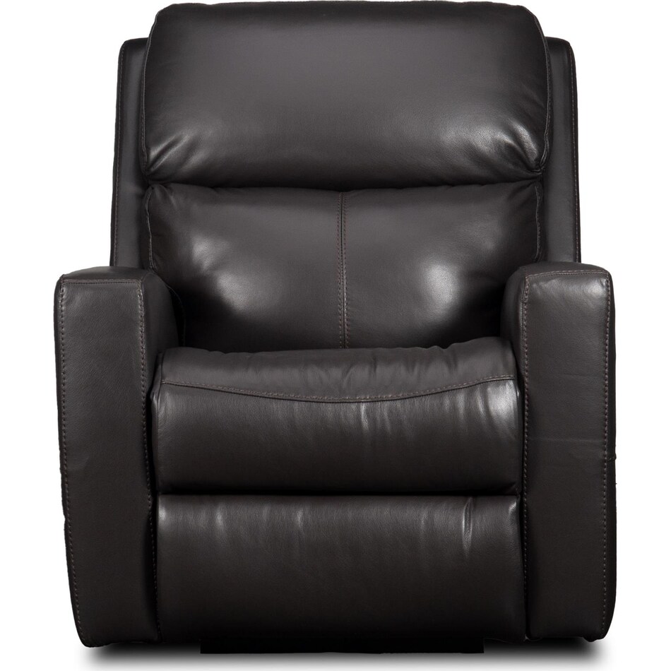 summit grey power leather recliner   