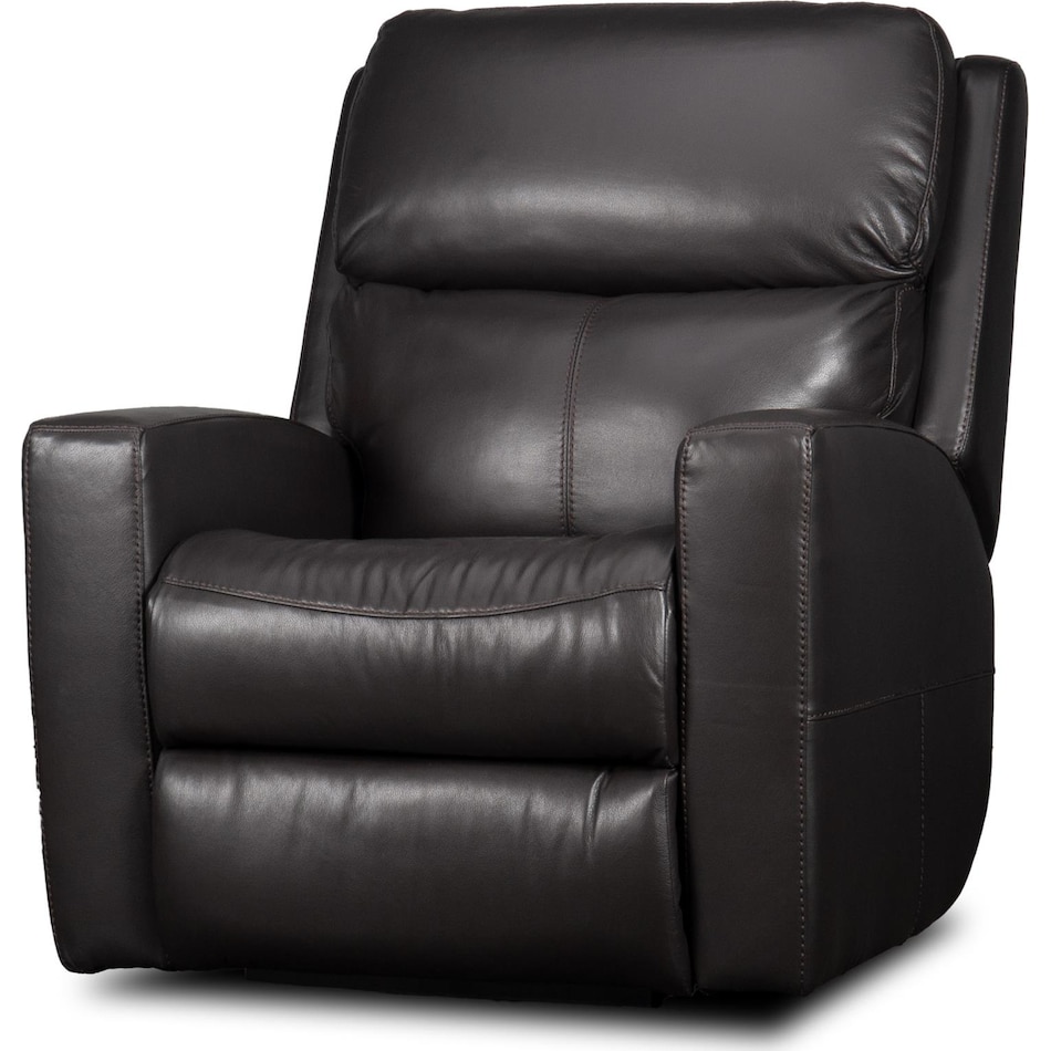 summit grey power leather recliner   