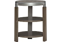 sutton bleached sand chairside table   