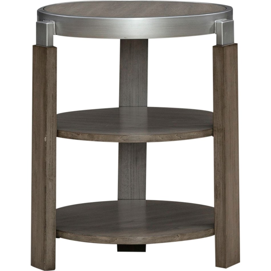 sutton bleached sand chairside table   