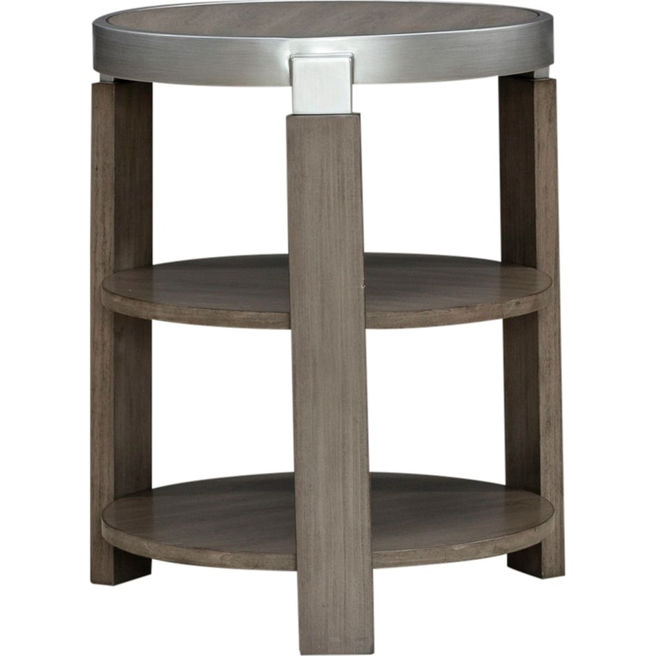 sutton bleached sand chairside table   