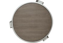 sutton bleached sand chairside table   