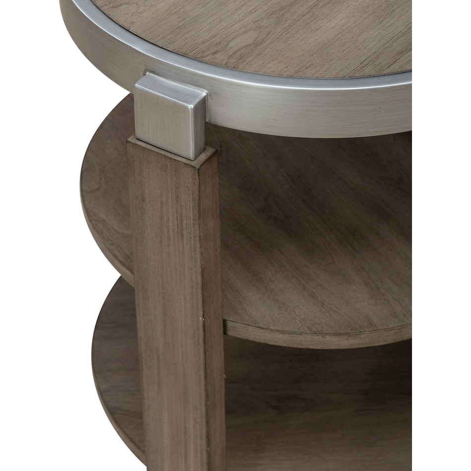 sutton bleached sand chairside table   
