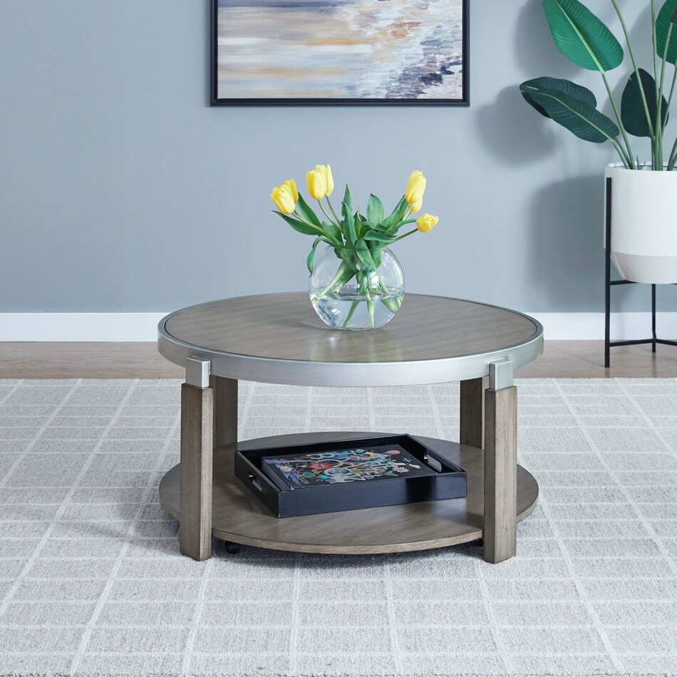sutton bleached sand cocktail table   