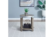 sutton bleached sand end table   