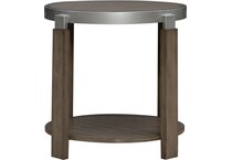 sutton bleached sand end table   