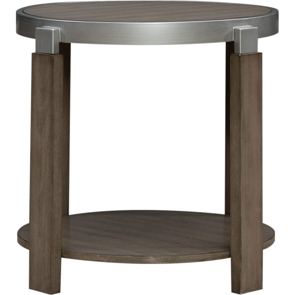 sutton bleached sand end table   