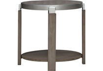sutton bleached sand end table   
