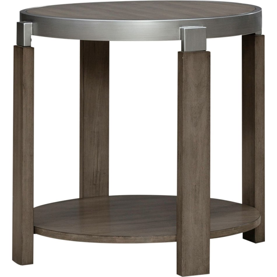 sutton bleached sand end table   