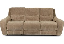 sydney brown power reclining sofa   