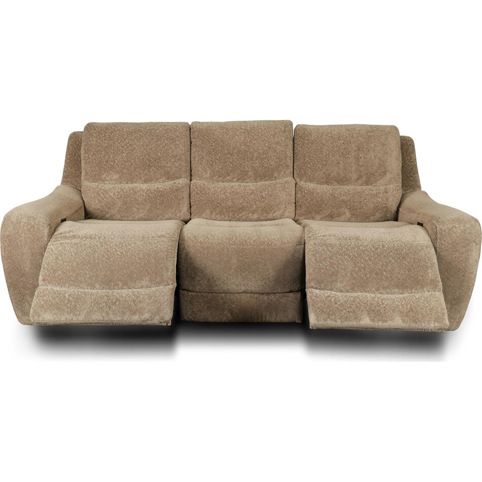 sydney brown power reclining sofa   